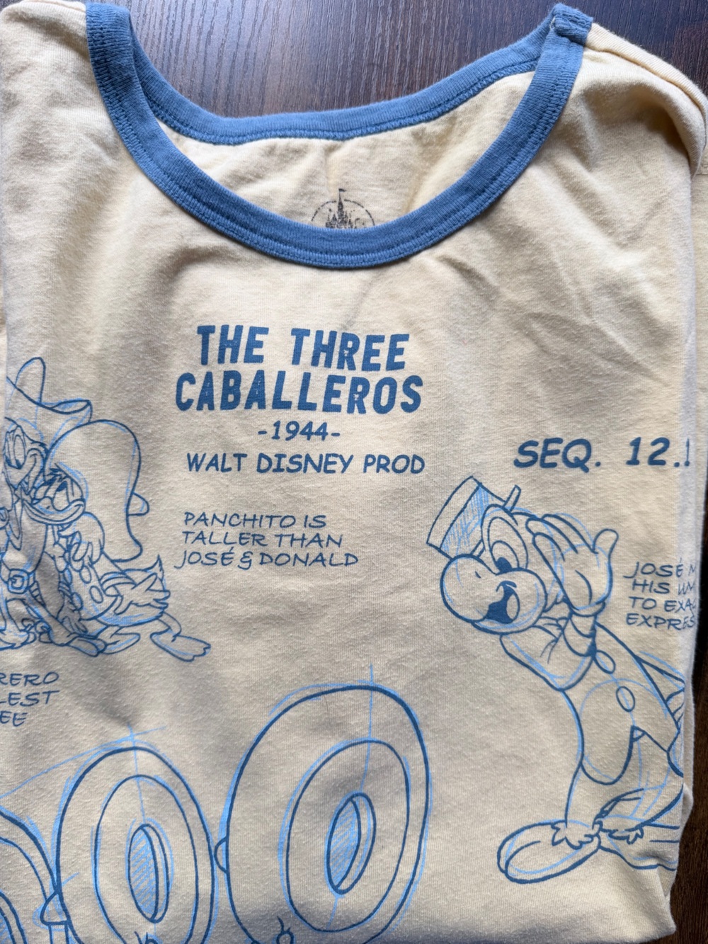 Three Caballeros shirt shows the work that goes into making an animated sequence